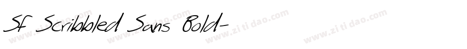 SF Scribbled Sans Bold字体转换